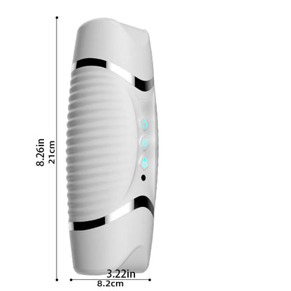 Double Head Male Stroker Intelligent Heating Sound Blowjob Toy