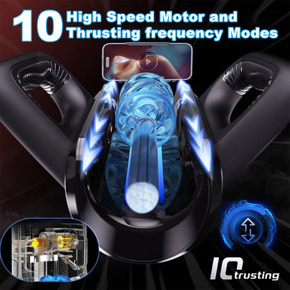 Leten Cannon King Pro Fully Automatic Stroker Ultra-Long Male Stroke Machine With Handle