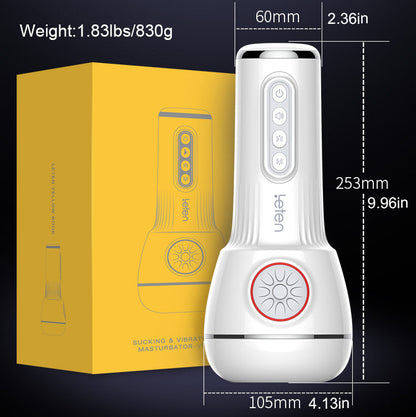 Leten IV 10 Vibrating & Sucking Male Stroker With Heated Voice
