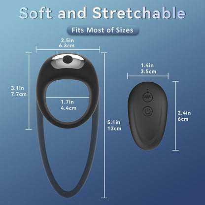 Bunny Rabbit Shaped Rechargeable Vibrating Cock Ring