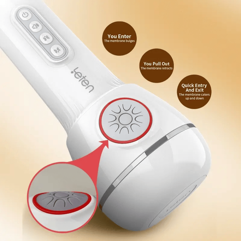 Leten IV 10 Vibrating & Sucking Male Stroker With Heated Voice
