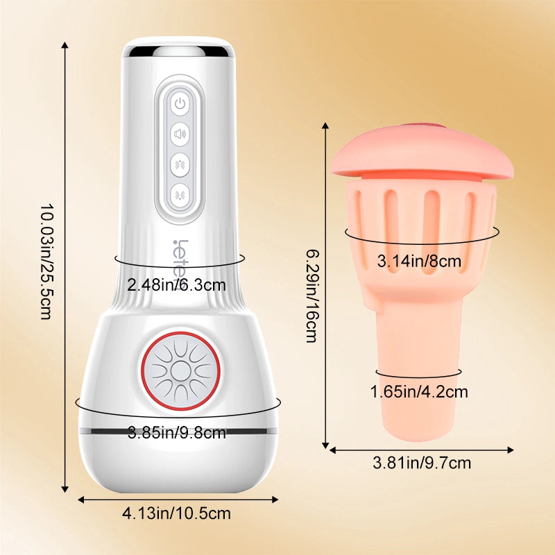 Leten IV 10 Vibrating & Sucking Male Stroker With Heated Voice