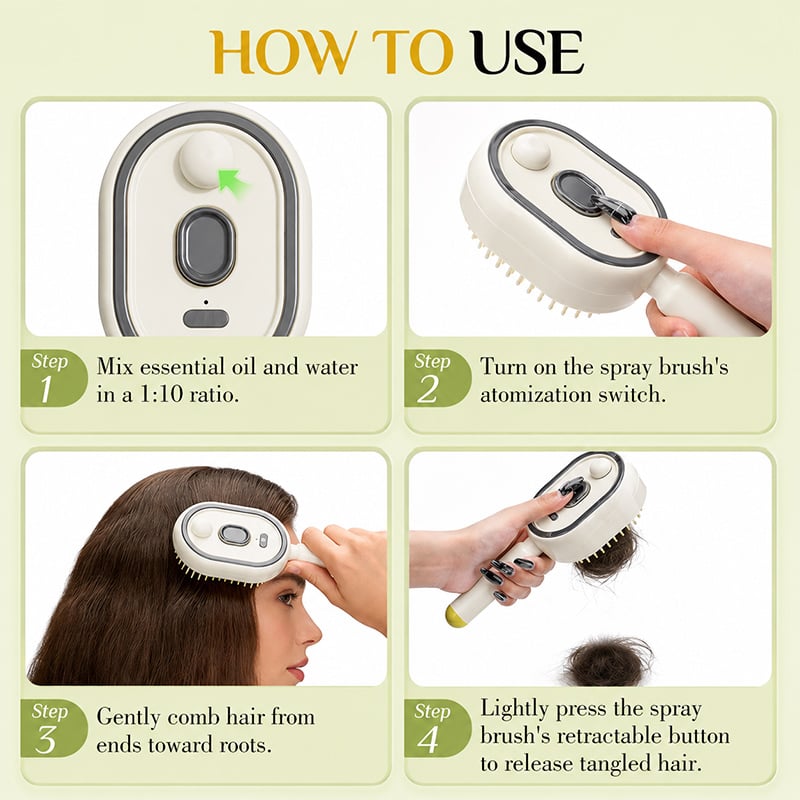 💥LAST DAY SALE Only $15.99!!💥 - 2026 Electric Steaming Massage Hair Care Brush
